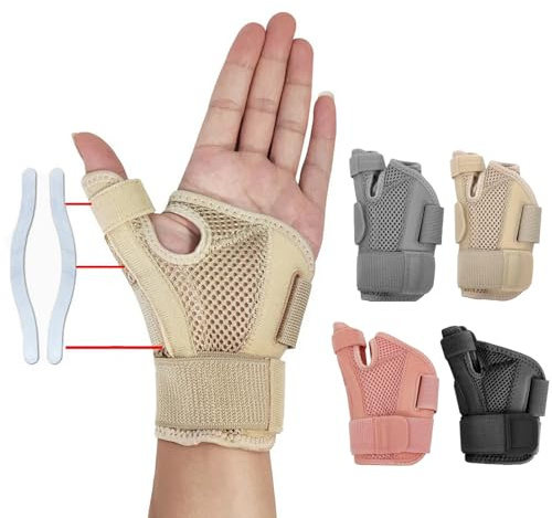 SONGQEE Upgraded thumb splint for arthritis, Reversible thumb support brace right left hand, thumb brace wrist strap hand support for carpal tunnel, tendonitis, pain relief, trigger thumb, sprains