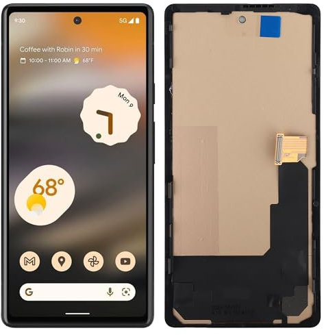 SwarKing 【No Fingerprint】 TFT Display kompatibel mit Google Pixel 6A (Schwarz ohne Rahmen) Ersatzteile mit kostenlosen Werkzeugen
