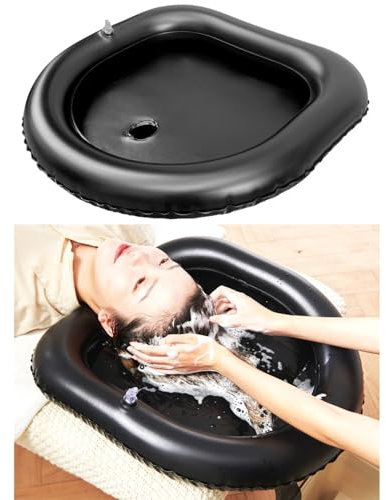 Bassin De Shampoing Gonflable, Bassin De Shampoing Portable Gonflable, Plateau De Lavage De Cheveux Pour Personnes Alitées, Handicapées, Blessées, Évier De Baignoire De Lavage De Cheveux À La Maison