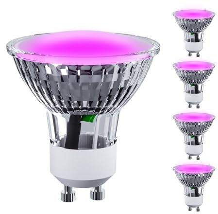 ANTELA LED Pflanzenlampe Gu10 4W 200lm Grow Light für Zimmerpflanze mit PPFD Wachstumslampen, 5PCs