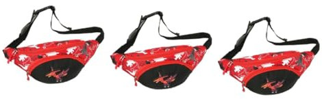 COLLBATH 3st Brusttasche Für Kinder Reise-Crossbody Kindergeldbörse Brötchentaschen Für Wiederverwendbarer Strohsack Hüfttasche Kleinkind-Jungen-geldbörse gürtel Rot