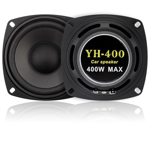 DriSentri 2 Pieces 4 Inch 2-Way Car HiFi Coaxial Speaker Vehicle Door Auto Audio Music Stereo Full Range Frequency Speakers