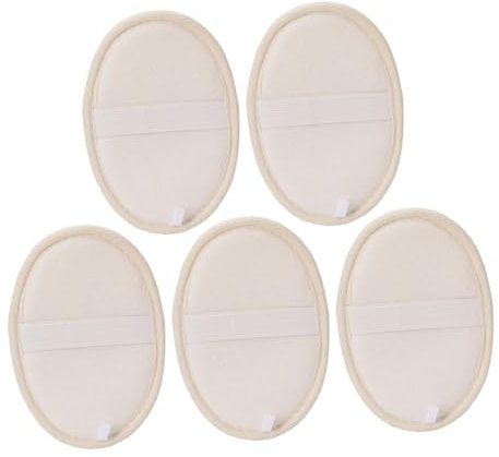 Vaguelly 5pièces Éponge Luffa Naturelle Exfoliante Pour Bain Et Douche Lot De Tapis De Douche Avec Cordon Pour Créer Mousse Et Peau