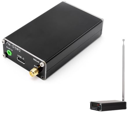 VBESTLIFE FM-sändare, Justerbar Utgångsfrekvens 76-108MHz med LCD-display och USB-typ C, för Enhet i School Supermarket-evenemang