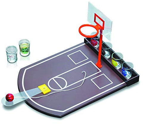 Monsterzeug Basketball Trinkspiel, Drinking Basketball, Drinking Game, Trink Spiel, Ball Saufspiel, 6 Schnapsgläser, mit Shotgläsern