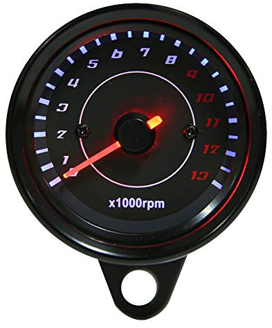 Fydun Motorcykel Varvräknare 0-13 000 Varv/min LED Bakgrundsbelysning Elektronisk Varvmätare för DC 12 V Motorcykel