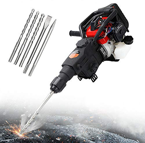 Abbruchhammer 32,7CC 2 Takt Benzin Meißelhammer Stemmhammer inkl. 3 Meißel 1800W Vorschlaghammer