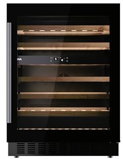 Teka Vinoteca Integrable 46 Botellas, Iluminación LED, Control Electrónico de Temperatura, Capacidad Total 150/134 Litros, Puertas Reversibles, Patas Regulables, Modelo RVU 20046 GBK