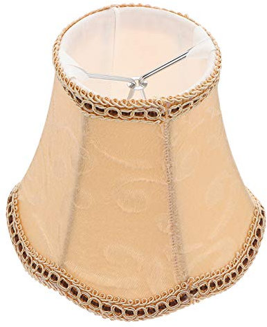 LALAFINA Paralume In Stoffa 1Pc Paralume In Stile Europeo A Campana Vintage Per Lampada Da Parete Da Tavolo Decorazione Soggiorno Albicocca