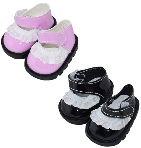 niannyyhouse Chaussures en cuir et dentelle pour poupée - 20 cm - Longueur : 5,5 cm - Accessoires de poupée - Déguisement (a3)