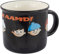p:os 33834 - Mainzelmännchen Becher mit Farbwechsel-Effekt in schwarz, Kinder-Tasse aus Porzellan, ca. 180 ml Fassungsvermögen, für heiße und kalte Getränke