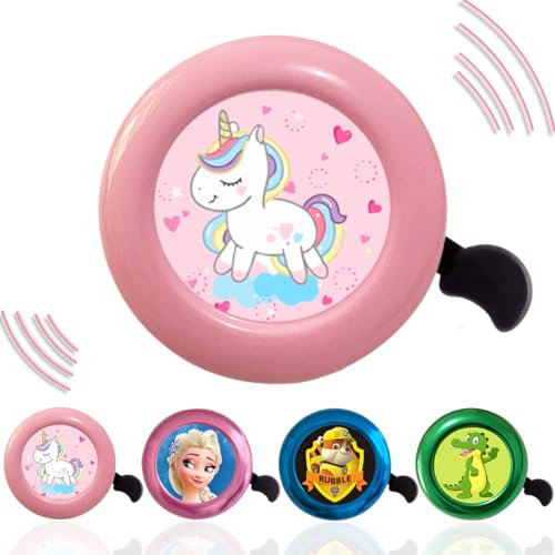 QIMMU Campana per Bicicletta per Bambini, Bicicletta per Bambini Bicicletta, Accessori per Bicicletta Balance Bike, Rosa