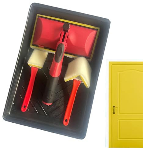 Teksome Herramienta de Borde de Pintura para Paredes, bordeador de Almohadilla de Pintura,Bordeadores de Pintura para Pintar Paredes | con Pincel para Bordes, Pincel Triangular, Herramienta para