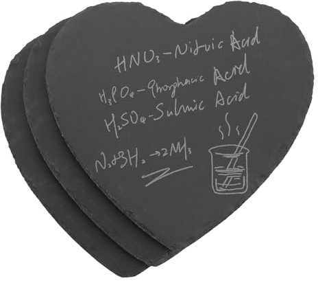 FWEEK Juego de 3 pizarra forma corazon, platos pizarra 20 cm de diámetro, plato pizarra, bandejas de pizarra con forma de corazón, corazones de pizarra negros, para bufé, sushi y queso