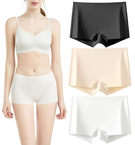 Zueauns Donna Boxer Culotte Senza Cuciture Pantaloncini Sottogonna Mutande Shorts Invisibili Biancheria Hipster Intimo Mutandine Hotpants
