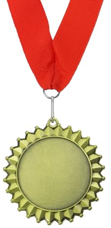 PATIKIL Award Medal, 1st Prize Winner Medal with Red Neck Ribbon 3 Inch Wide Medal for Competitions Sport Meetings Spelling Bees, Gold