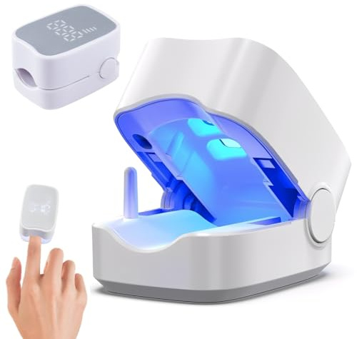 Tomedeks Dispositivo laser per il trattamento delle micosi delle unghie con indicatore del tempo, ricaricabile, adatto per unghie delle mani e dei piedi