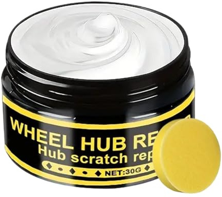 Car Wheel Scratch Repair Polish Kit, 30g Alloy Hub Polishing Paste with Sponge, Protective Coating & Removes Restores, for Alloy Wheels, Tire Rims