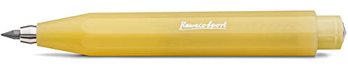 Kaweco FROSTED SPORT Fallbleistift Sweet Banana 3.2 mm 5B I Minenbleistift aus hochwertigem Kunststoff in Sommerlichem Design I Druck-Bleistift nachfüllbar in Gelb I Druckminenbleistift 10,5 cm