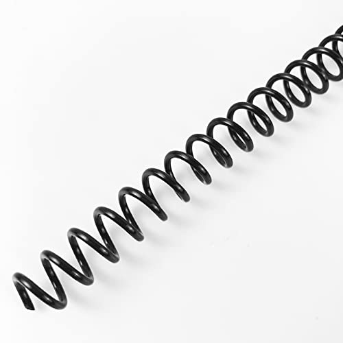 Binditek 100 Pack Plastic Spiral Binding Coils, 8mm(5/16), 40 Sheet Capacity, 4:1 Pitch, Black, 48Loops, for Letter Size, for Students and Coworkers
