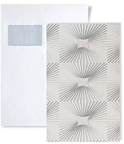 1 ÉCHANTILLON S-115-00 EDEM VERSAILLES Papier peint graphique aspect carrelage | ÉCHANTILLON de Papier peint au format A4