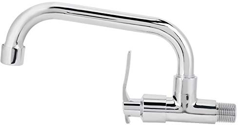 Rubinetto singolo per acqua fredda, rubinetto universale durevole a parete G1 / 2in per uso domestico(LQ-3093 20cm)