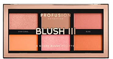 Profusion Cosmetics Blush III 6 Shade Blush Palette Lightweight, Smooth and Blendable