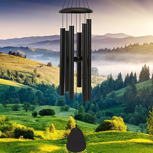 PIXPRI Carillon éolien d'extérieur - Grand décor - Tons mélodiques apaisants - Carillon éolien commémoratif pour Maman, Femme, Grand-mère, voisins (81,3 cm)