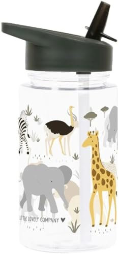 A little lovely company Kinder Trinkflasche 450ml(Savanne Dunkelgrün)
