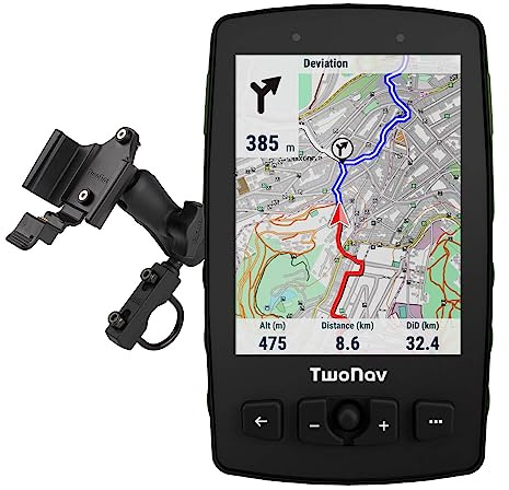 TwoNav Aventura 2 Plus Motor (32 GB), on-road and off-road GPS navigator with 3.7-inch screen for motorcycle, car, 4x4, quad with maps included. Colour Green