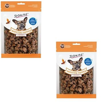 Dokas Dog Insekten-Happen mit Mehlwürmern, Grillen und Süßkartoffeln | Doppelpack | 2 x 100 g | Hundesnack als Belohnung zwischen den üblichen Mahlzeiten | Aus alternativen Proteinquellen