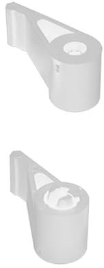 Lot de 2 Embouts d'Espagnolette Haut et Bas - Système de Fermeture pour Volet battant et Persienne - Blanc mat en matière Polyamide Résistante - Longue Durabilité - Fabrication Française