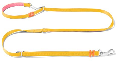 HOWGO Hands Free Dog Leash with Padded Handle,Multifunctional Crossbody Waist Leash for Walking Running Jogging Training,7.5 FT Nylon Adjustable Length for All Breeds(Yellow, Ultralight)