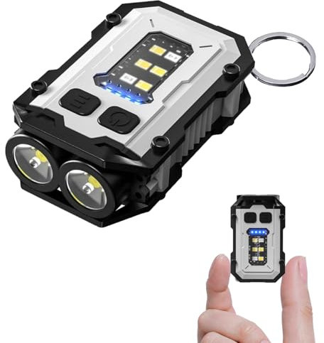 WARSUN Mini lampe de poche EDC rechargeable 300 lumens – Lampe torche LED magnétique compacte avec clip de poche, légère et résistante à l'eau, idéale pour le camping, la randonnée, les situations