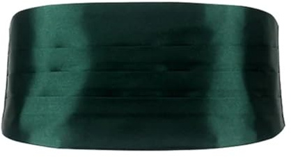 Snyggt dambälte, Justerbar elastisk satingördel for män, flerfärgad, for bröllopsbal(Dark Green)