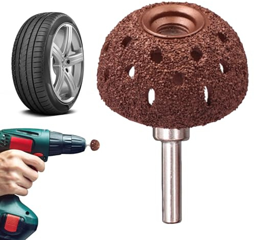 qokeeu Disque abrasif de réparation de pneu - Roue de gomme pour perceuse | Tête d'entretien des pneus, Gomme, Outil de patch à grande vitesse, basse vitesse