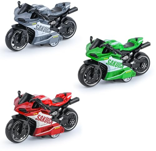 APPCRFM Motorbike Toys,3pcs Pull Back Toy Cars Toy Motorcycles,Alloy Motorcycle ModelRetro Motorcycles Toy,Mini Motorbike Model for Boys Kids Gift Set