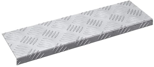 YunCangg Trappa steg 15 stycken silver 60 x 18 x 2,5 cm aluminium halkfria trappsteg för inomhus- och utomhusbruk, hållbara, lätta att rengöra trappelement med rutmönster för ökad säkerhet och stil