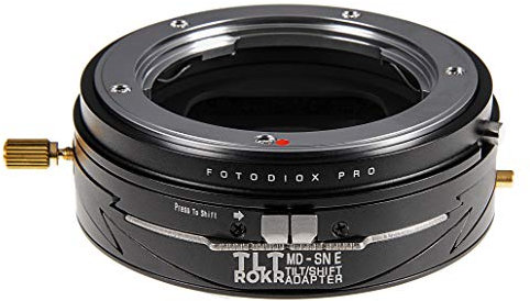 Fotodiox Pro TLT ROKR Tilt/Shift Lens Mount Adapter Compatible with Minolta MD Lenses to Sony E-Mount Cameras