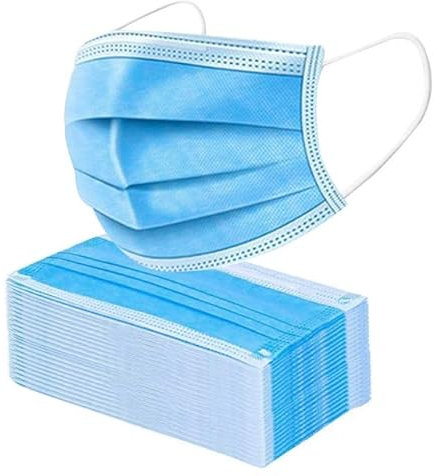 U-Kiss 50 Pcs Mascarilla Desechable Partícula de polvo Cubierta de máscara de 3 capas con orejeras elásticas