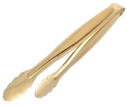 UPKOCH Pfannenwender Metall 4-TLG Servierzange Kochclip Eiswürfelclip Eiswürfelzange Speisenservierzange Brotclip Edelstahl Eiswürfel Eiszange Goldener Toaster Mini Buffet Zangen Set