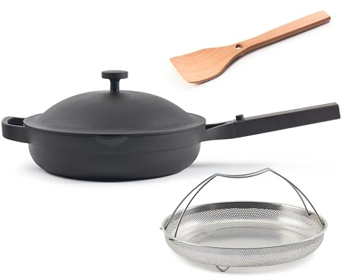 Our Place Always Pan 2.0 – 27cm (2.5L) Nonstick, Toxin-Free Ceramic Cookware | Patented 10-in-1 Aluminum Frying & Sauté Pan | Safe for Oven, Induction & All Cooktops up to 232°C | Char