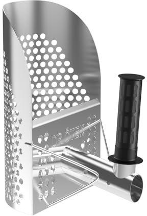 DR.ÖTEK Metalldetektor Sandschaufel, Edelstahl Wattschaufel, Schwerlast Sand Scoop Metall, Anti-Rost Zubehör für Metalldetektor, Bergemagnet Schaufel, Grabwerkzeuge für Strand, Sieben, Schatzsuche