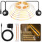 HOUHUI LED Strip Bewegungsmelder 5m,Dual Control LED Bettlicht mit PIR Bewegungssensor,Bewegungsaktivierte Warmweiß LED Streifen für Nachttisch,Treppe,Schrank,Flur,Schlafzimmer
