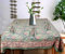 KORSVA Französische Tischdecke, 178 x 178 cm, Blockdruck, indische Tischwäsche, florales Abendessen, elegante Dekoration