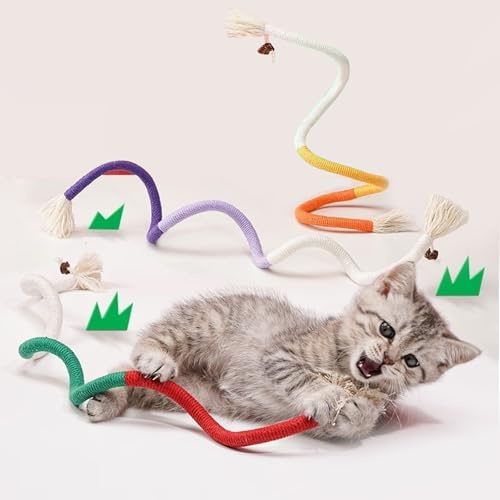EPODA - Juego de 3 piezas de juguete para gatos de pasta de dientes de gatito, juguete de gato interactivo cuerda de 70 cm, accesorio y regalo para juegos de gatos, juguetes de cuidado dental para