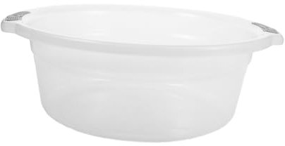 LOORGVEL Bassin de Transparent Poignées Ergonomiques pour Trempage et Mains Grand Seau Plastique pour Buanderie et Tâches Ménagères