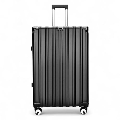 Infinity Leather Koffer Trolley Handgepäck Handgepäck Hartschale PC Reisetasche Leichtgewicht mit langlebigen 4 Spinner-Rädern (Grey, M(66cm 70L))