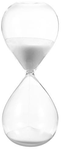 PATIKIL 45 Minuti Clessidra Sabbia Orologio A Sabbia Timer Sabbia Decorazione Per Soggiorno Casa Ufficio Ristorante Bianco