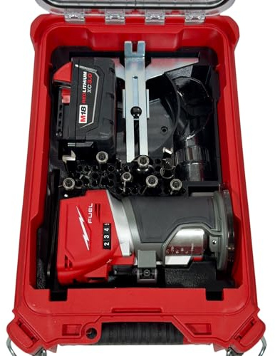 M18 Fuel Compact Router Packout Organizer with Tool, Battery and Bit Storage for Packout Compact Tool Box, Battery and Accessory Storage, Insert Only 2732-20 – Fits Packout 48-22-8435
